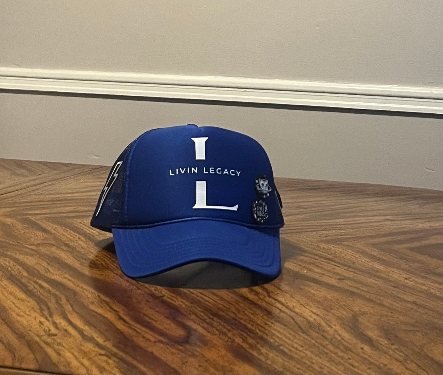 Livin Legacy Logo Blue Trucker Hat