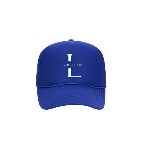 Livin Legacy Logo Blue Trucker Hat